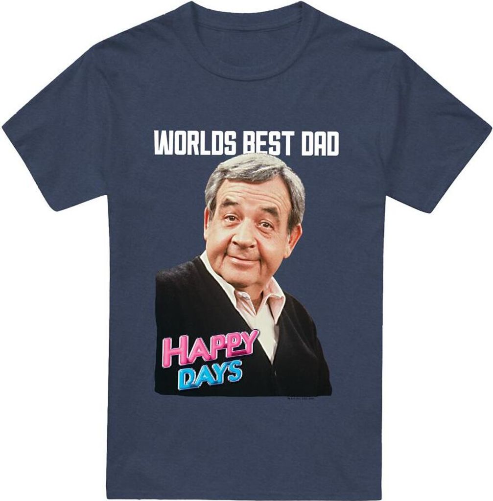 Happy Days - "Best Dad" T-Shirt für Herren/Damen Uni TV17607 (L) (Marineblau)