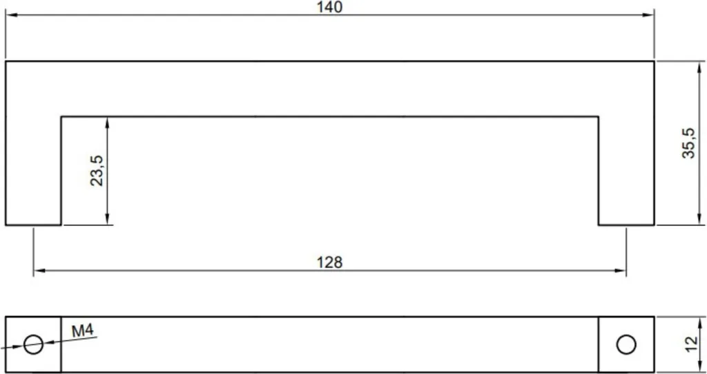 Maniglie Cucina 128mm Acciaio Inox Opaco Eleganti | Set 10 Pezzi - 8