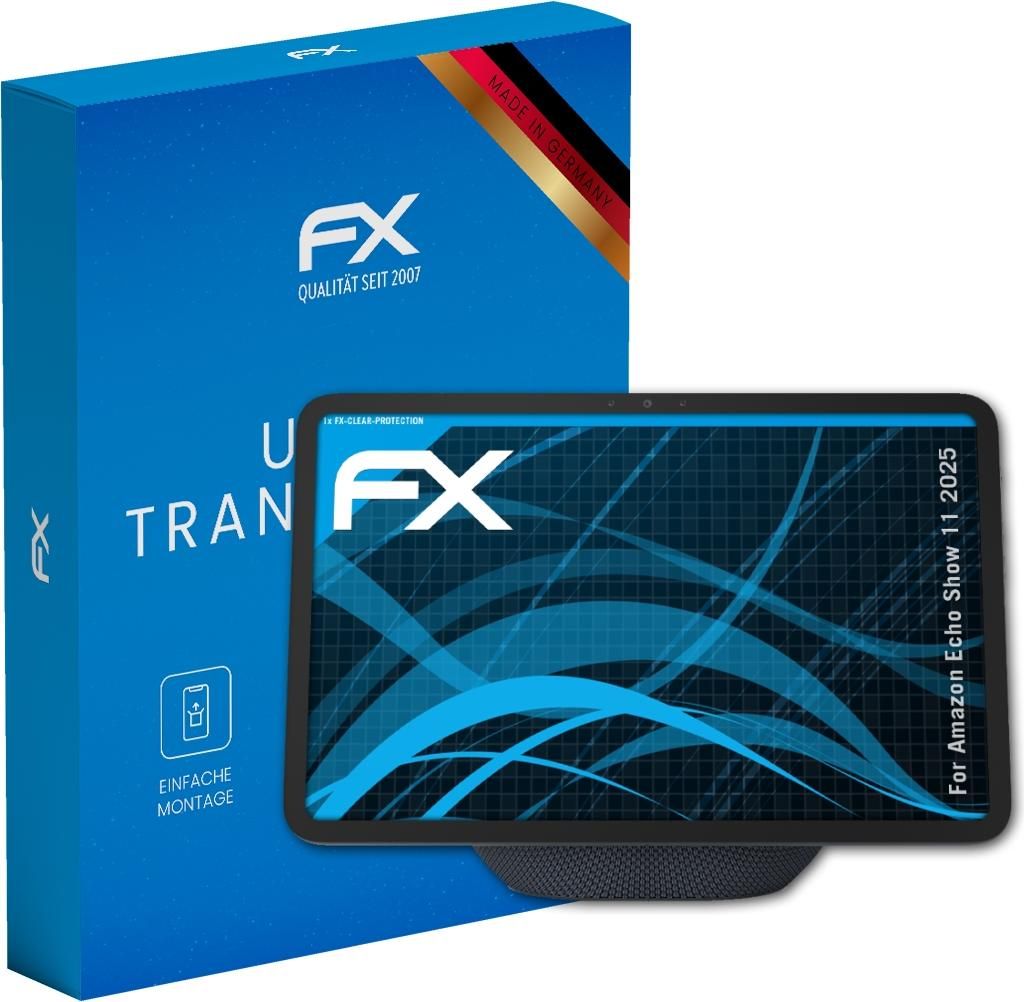 atFoliX FX-Clear Schutzfolie kompatibel mit Amazon Echo Show 11 (2025) Displayschutzfolie