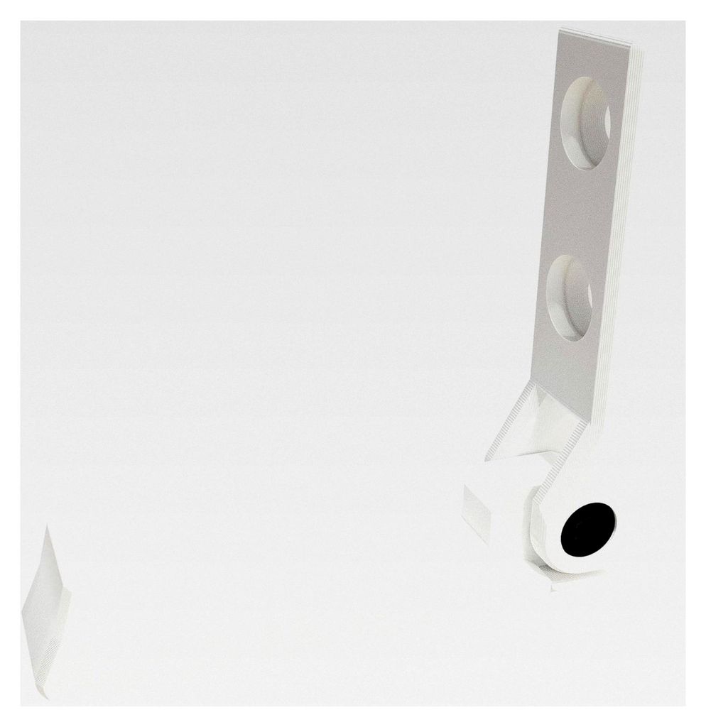 2 Klapphaken für Akustikpaneele 13mm (Weiß)