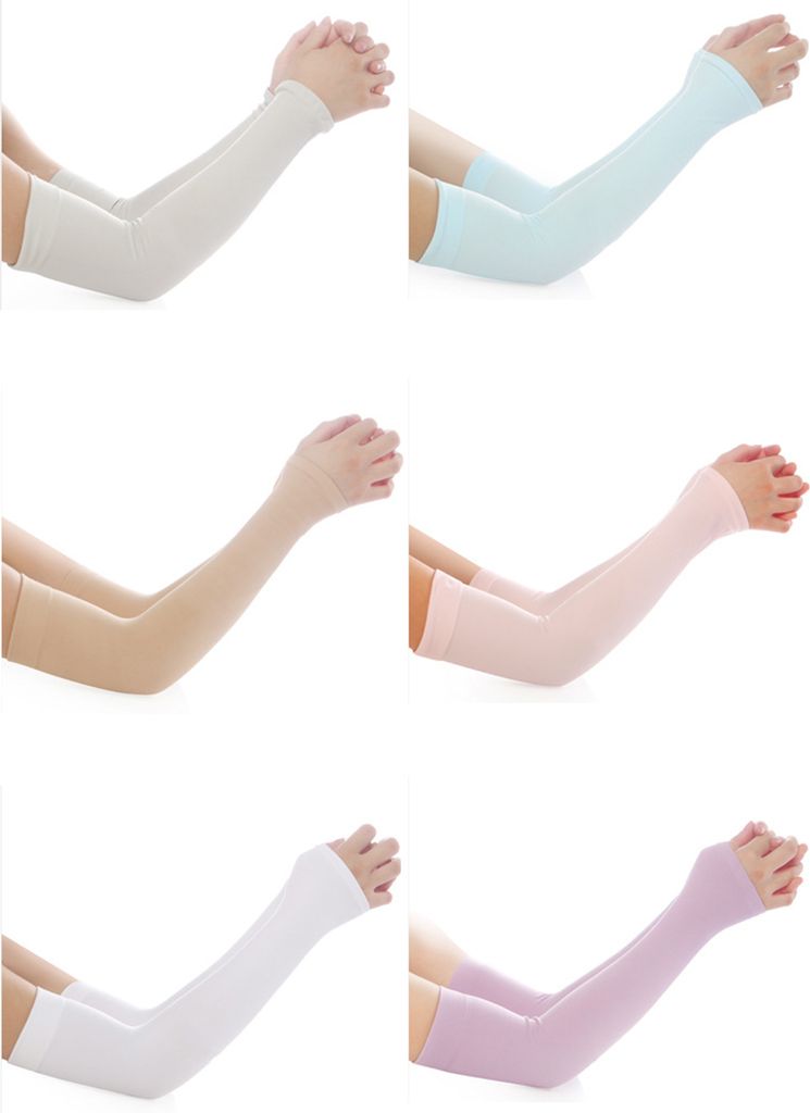 Ice Silk Sonnenschutzmärmer Sommerkühlarm für Männer Frauen im Freien Aktivität fingern