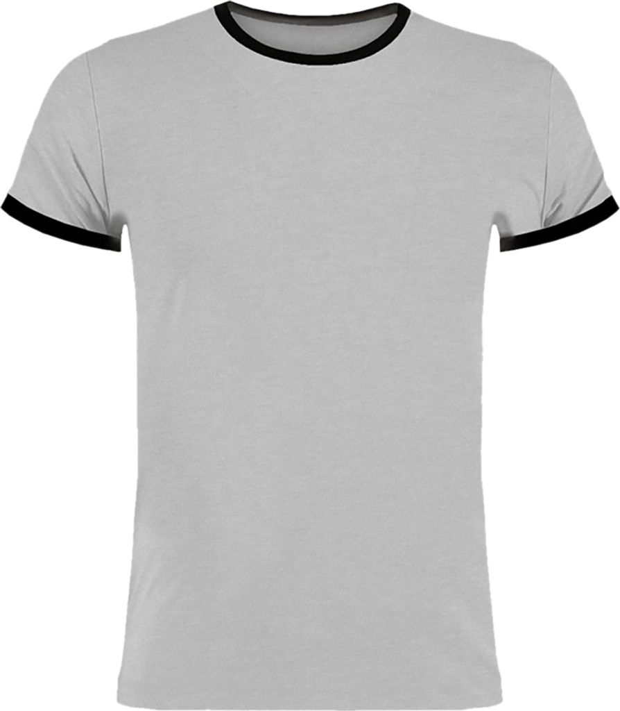 Kustom Kit Herren Fashion Fit Ringer T-Shirt PC3837 (XL) (Hellgrau meliert/Schwarz)
