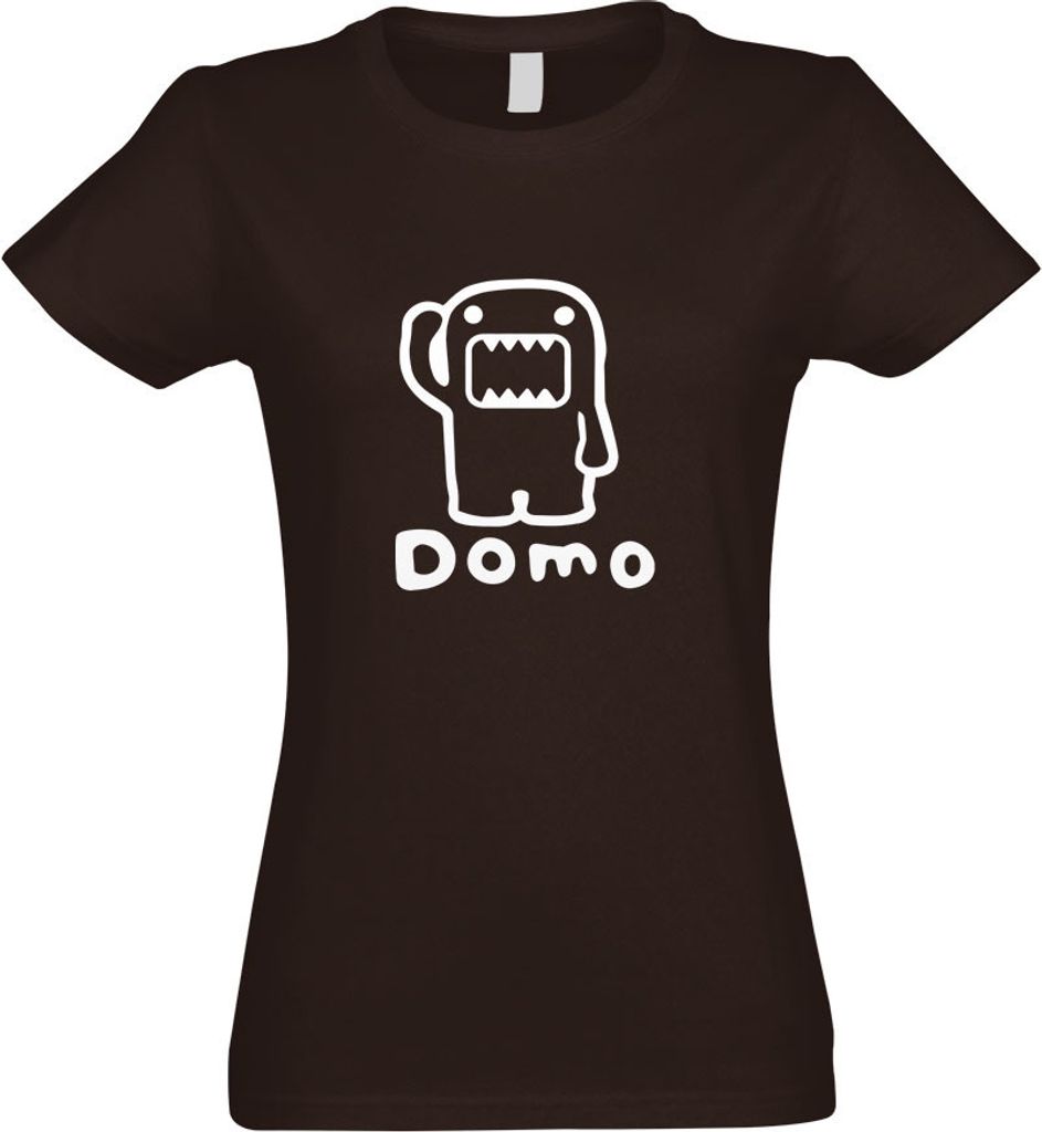 Kiwistar - T-Shirt tailliert - Damen - Chocolate - Domo - Hello - Maskottchen - mit Motiv Bedruckt - Funshirt Design - Sport - Freizeit - Damen - M