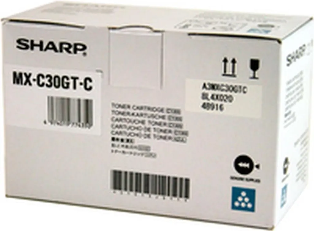 Toner Originale Ciano Sharp MX-C30GTC - Colori Brillanti e Definiti - 1