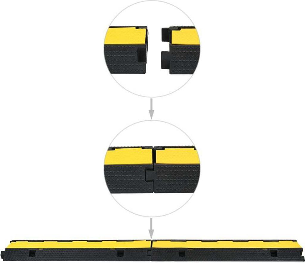 Kabelové mosty 2 ks 1 kanálová guma 100 cm Obrázek produktu 4