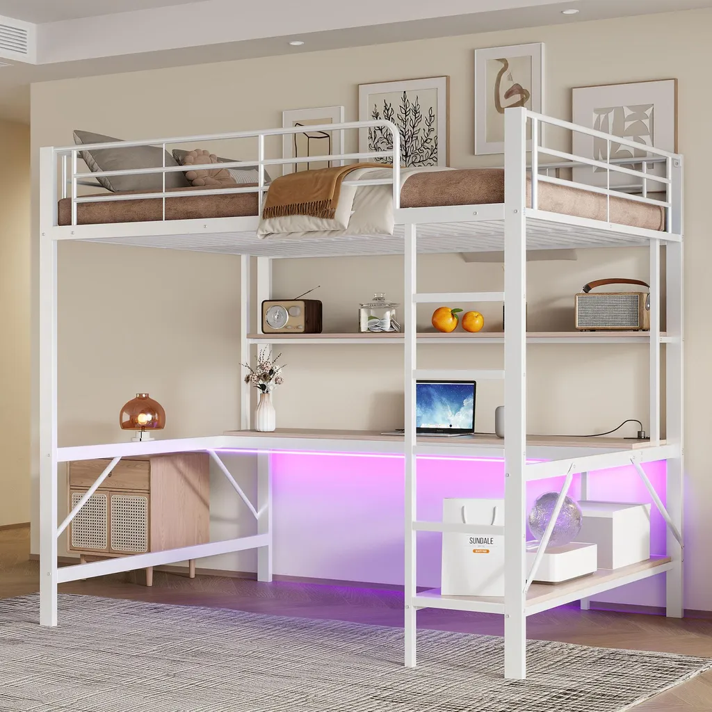 Lit superposé 140x200 cm métal blanc : la solution pour petits espaces