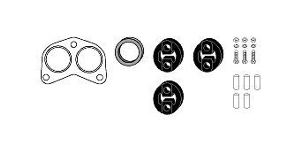 HJS 82 47 8303 Montagesatz Auspuffanlage Abgasanlage für SUZUKI SJ 410 SUV Cabrio (OS) SJ 410
