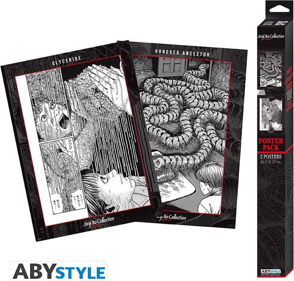 JUNJI ITO - Set 2 Posters Chibi 52x38 - Souichi and Tomie