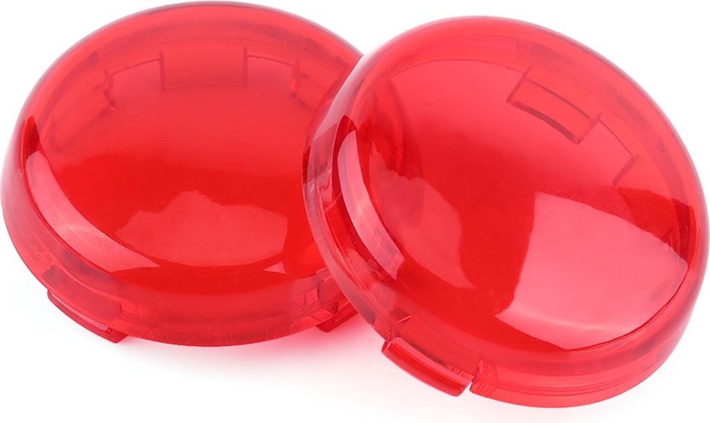 2 PCs Motorrad-Blinker-Licht-Objektivabdeckung für Dyna Softail Sportster 1986-15 Rot
