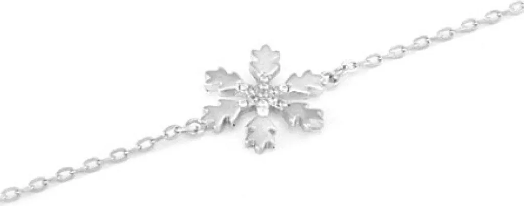 Bracelet Flocon de neige AGB638 / 21 anti-ternissement et sans nickel