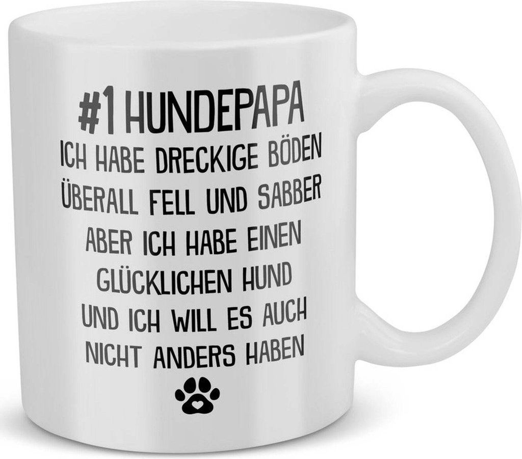 22Feels Bester Hundepapa Tasse Hund Herrchen Geschenk Männer Hundeliebe Welpe Kaffeetasse Haferl Geschenkidee Geburtstag Vatertag Weihnachten