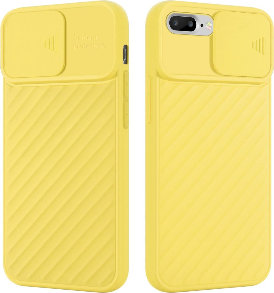 Cadorabo Hülle für Apple iPhone 7 PLUS / 7S PLUS / 8 PLUS Schutzhülle in Gelb TPU Cover Etui Kameraschutz
