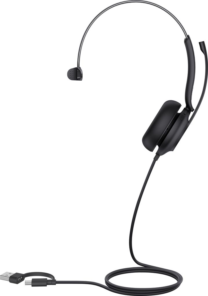 Yealink UH35 Mono Teams USB-C/A Headset, Kabelgebunden, 20 - 20000 Hz, Anrufe/Musik, 96,5 g, Kopfhörer, Schwarz