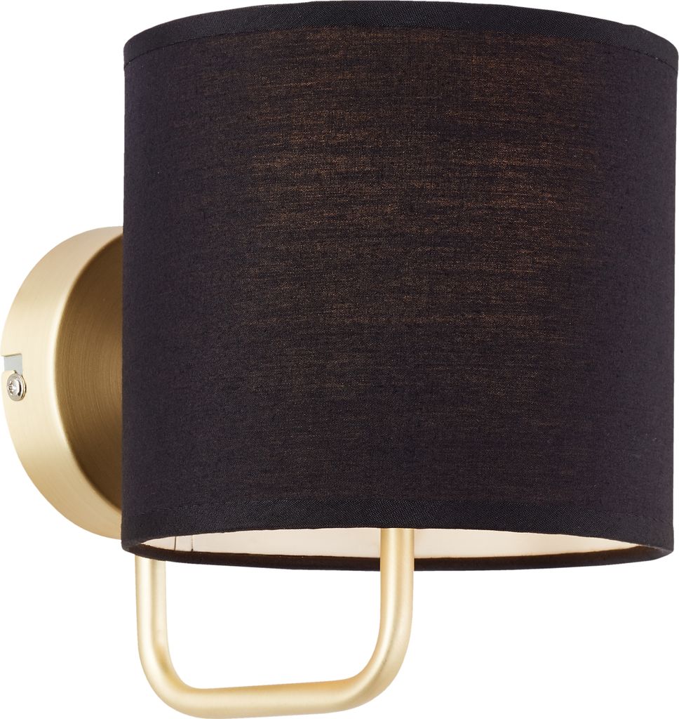 BRILLIANT Lampe Clarie Wandleuchte messing gebürstet/schwarz | 1x D45, E14, 40W, geeignet für Tropfenlampen (nicht enthalten) | Für LED-Leuchtmi...