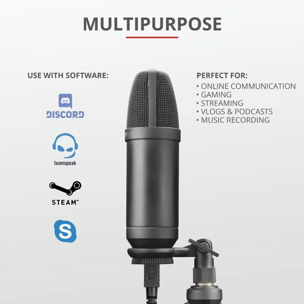 Microphone Anti-Bruit Trust GXT 252+ Emita Plus pour Voix Nette et Pure - 10