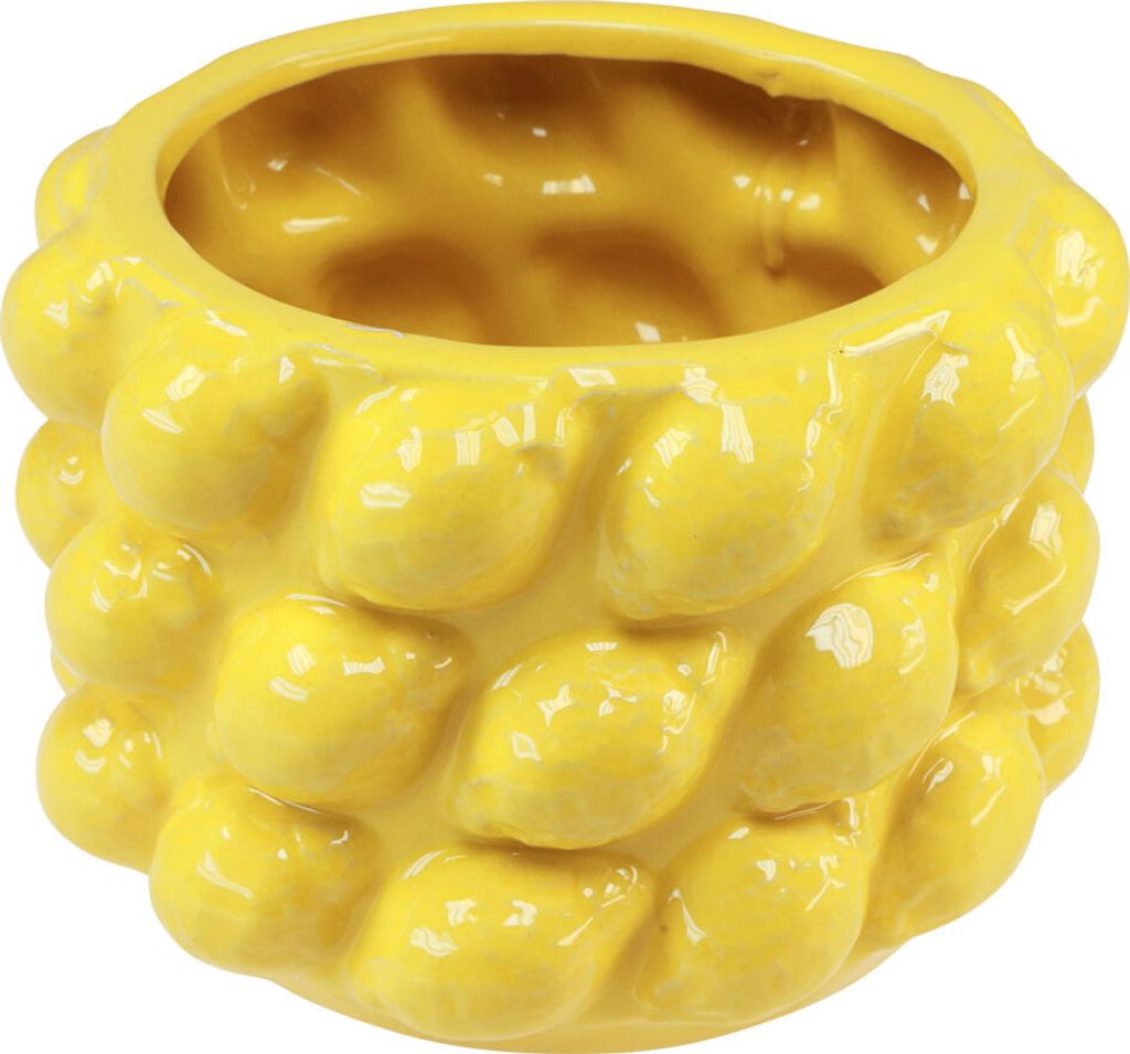 Blumentopf Keramik Übertopf Zitronen Gelb Ø18cm Deko Produktbild 