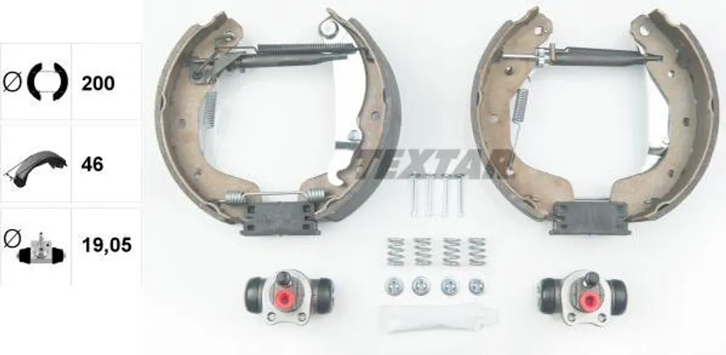 Kit mâchoires de frein pour Opel Tigra et Corsa C - TEXTAR 84058200 neuf