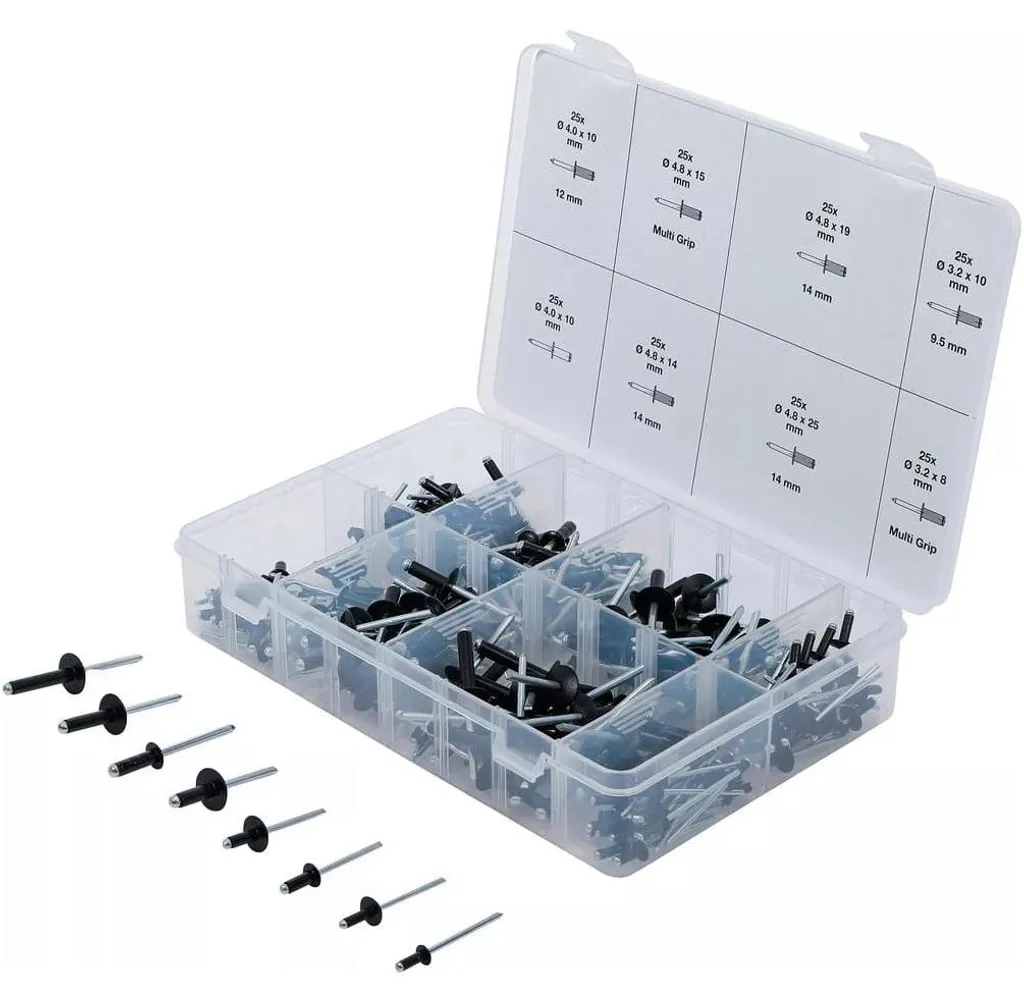 Rivets Pop Aluminium 3,2-4,8 mm Durables - Fixation Rapide D-Work