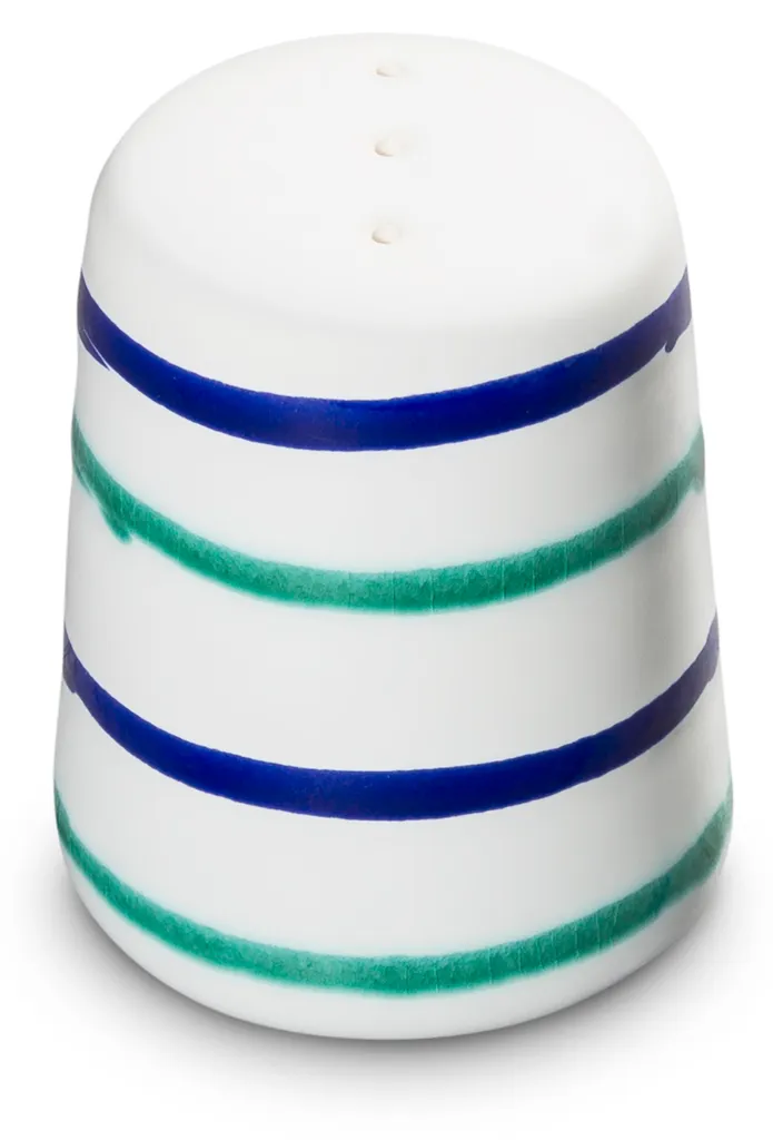 Poivrière Traunsee Gmundner Keramik décor vert fait main 9cm droite
