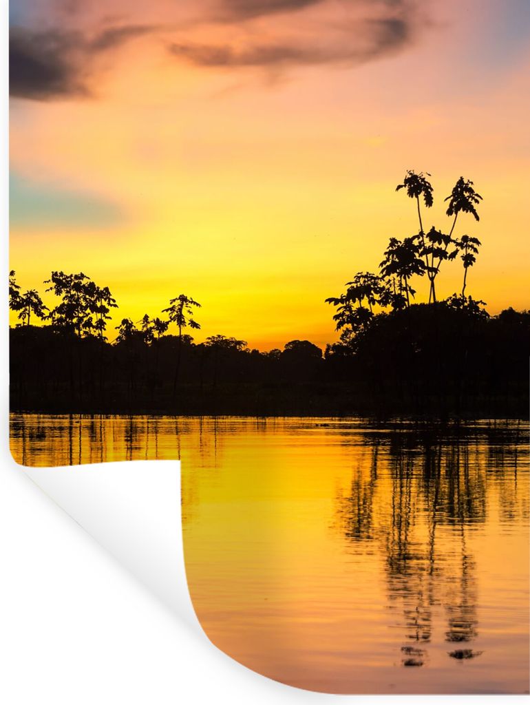 MuchoWow Wandtattoo Wandsticker Wandaufkleber Wasser - Natur - Sommer - Himmel 30x40 cm Selbstklebend und Repositionierbar - Sticker - Dekorfolie