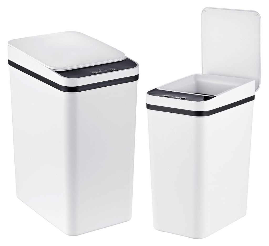 Relaxdays: set di 2 pattumiere con sensore, 9 L e 15 L, Immagine del prodotto 