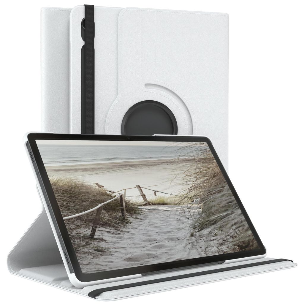 EAZY CASE - Tablet Hülle für Samsung Galaxy Tab S9 Schutzhülle, Tablet Case 360° drehbar in Weiß