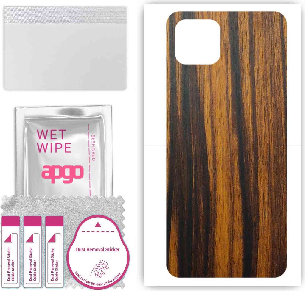apgo Rückseite Schutzfolie, Skin, kompatibel mit Oppo A92s, Hinten Displayschutzfolie aus Vinylfolie, kratzfest, einfache Montage - Tigerwood