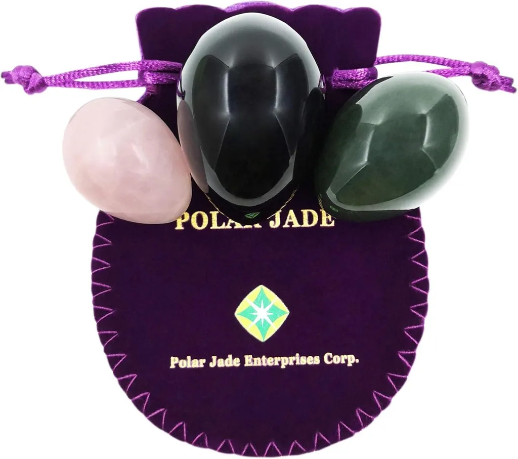 Boules de Kegel 3 pièces en néphrite, quartz et obsidienne polie main