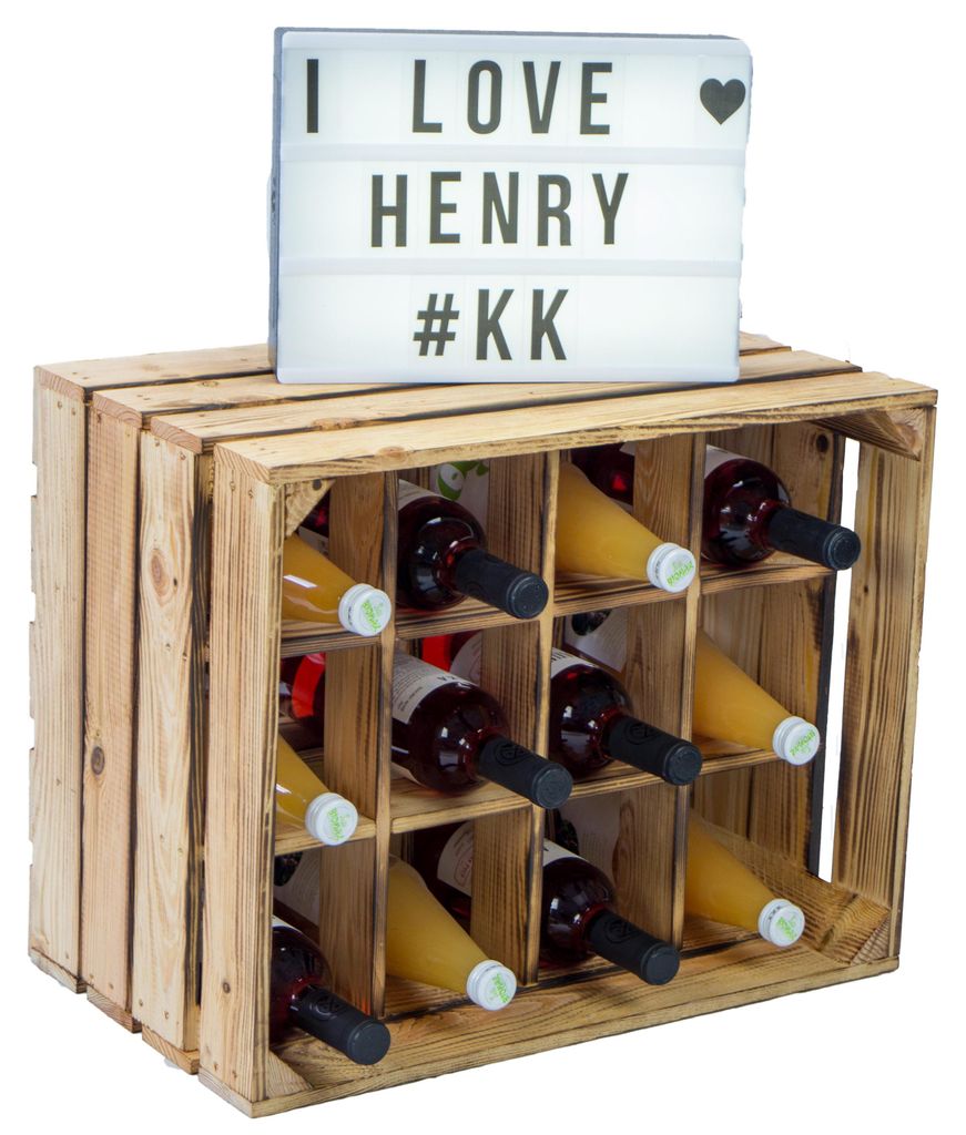 Flaschenregal Henry  12er geflammt Produktbild 