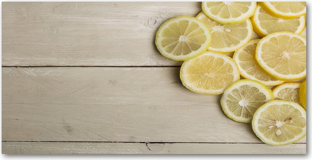 Tulup Küchenrückwand Spritzschutz aus Glas -100x50 -Spritzschutz auf gehärtetes GlasDeko Essen & Getränke Zitronenholz