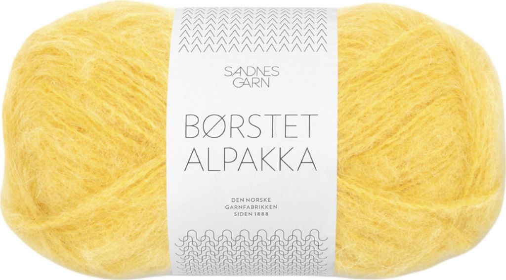 Sandnes Borstet Alpakka 50g Solgul 2016 Produktbild 