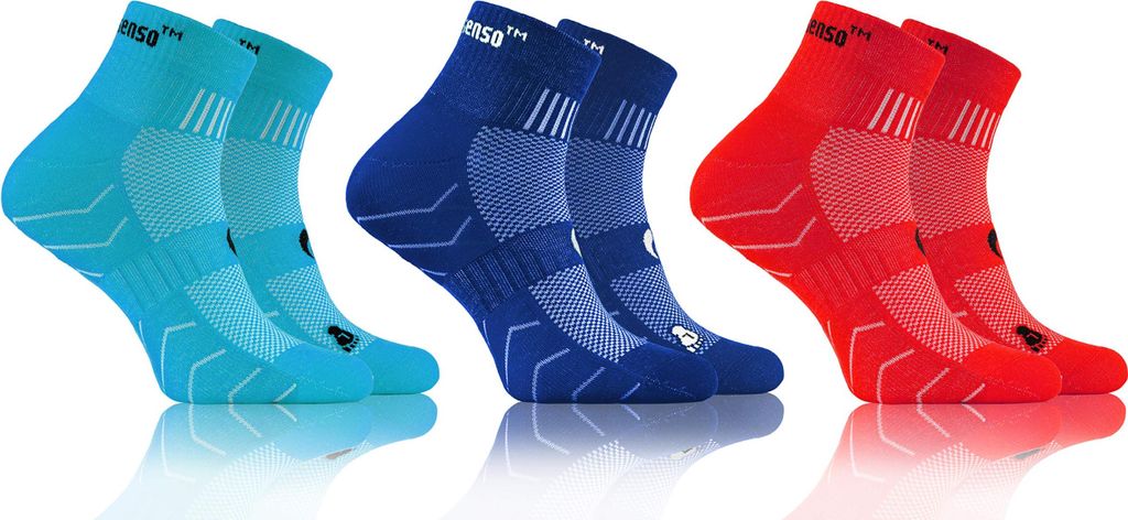 Sesto Senso Sportsocken – Bequeme, atmungsaktive Socken – Unisex für Damen und Herren, Größe 47-50, Farbmix, 3er Pack