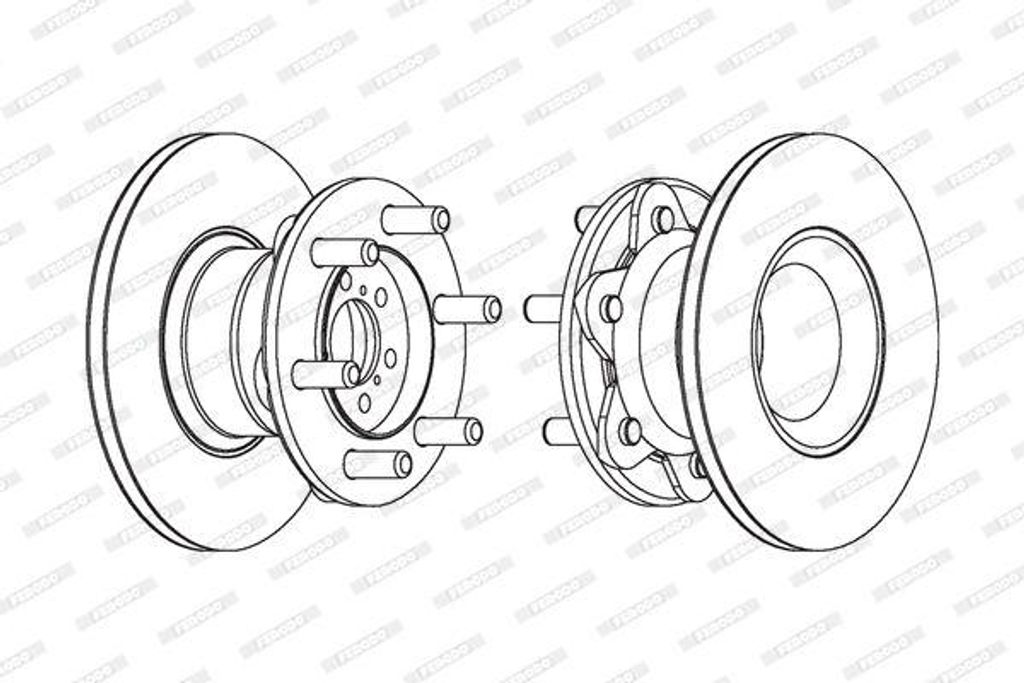 2x FERODO Bremsscheibe FCR104A für IVECO für DAILY II Pritsche/Fahrgestell 142mm