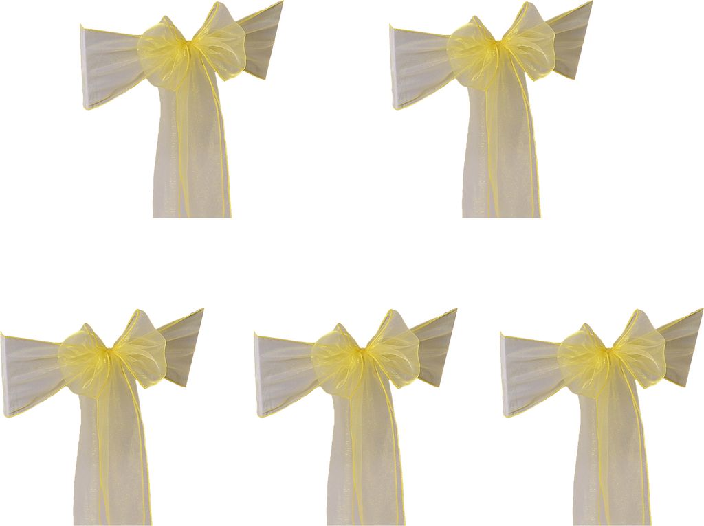 5pcs Organza Stuhl Schärpe helle Farbe Silky Hochzeit Nachbildungation Clear Stuhl Cover Back Bindes Hochzeitsempfang Event Nachbildung Nachbildun...