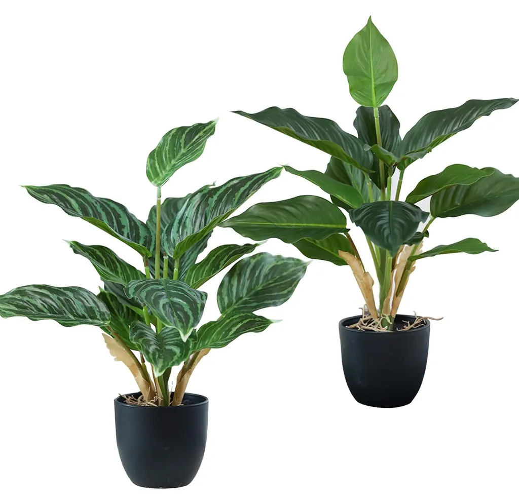 Plantes artificielles ultra réalistes 36cm avec pots déco d'intérieur