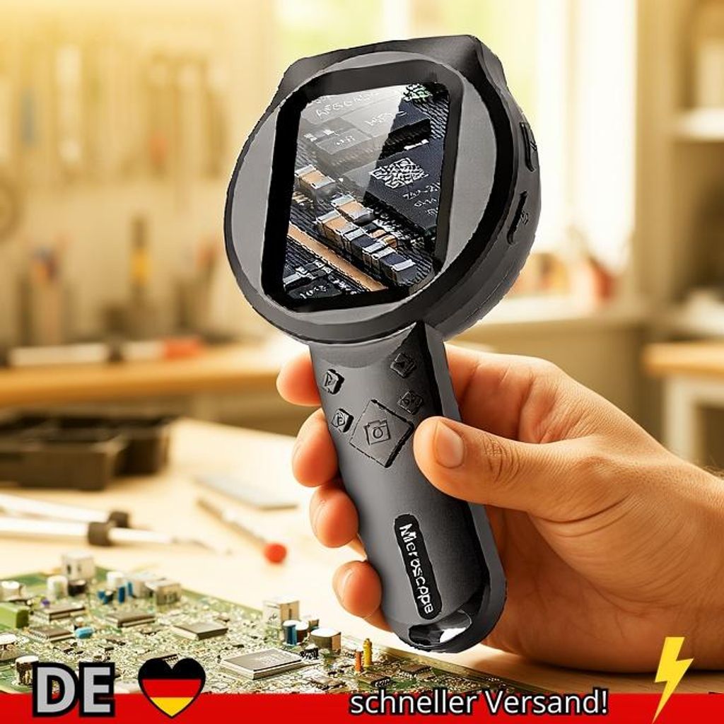 2 8'' IPS Digitale Lupe HD 1080P 100X Tragbares Mikroskop Handheld