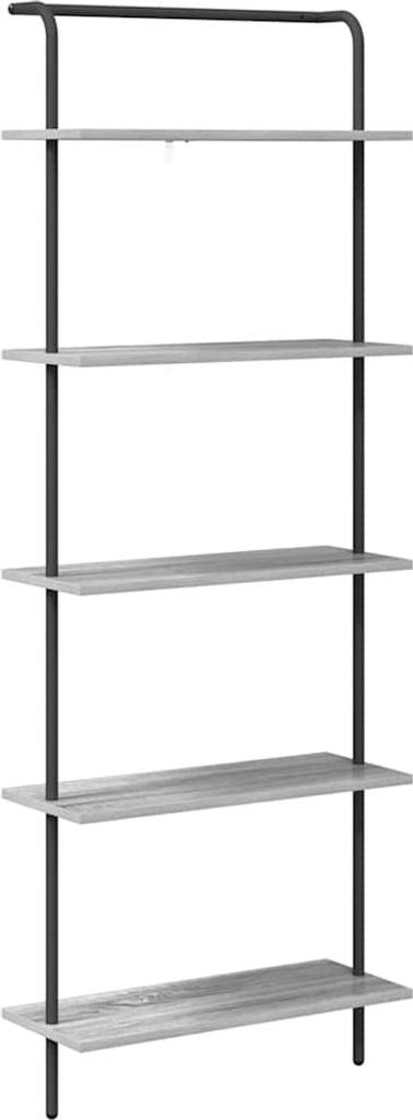 vidaXL Bücherregal Graues Sonoma 60 x 24 x 168 cm Holzwerkstoff