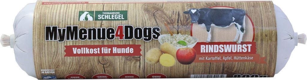 MyMenue4Dogs Hundefutter Rindswurst - 800 g