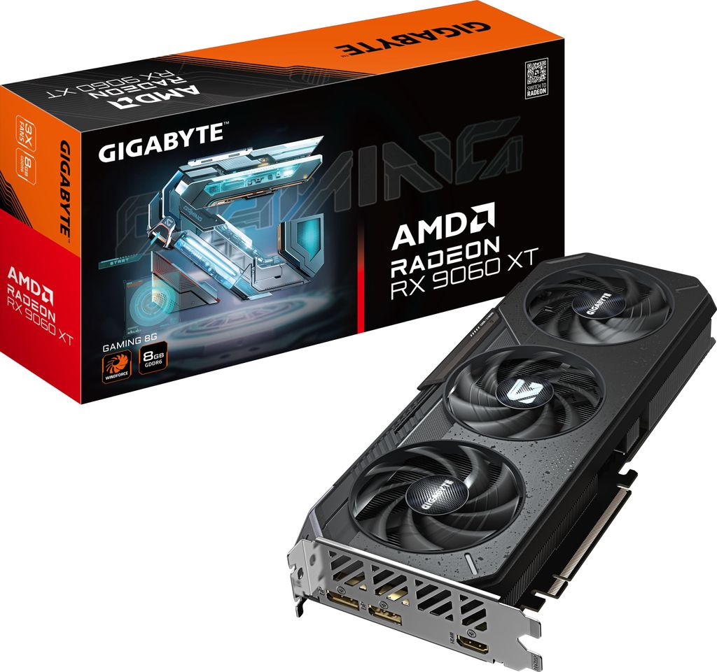 GIGABYTE Radeon RX 9060 XT GAMING 8G Grafikkarte - 8GB Produktbild 