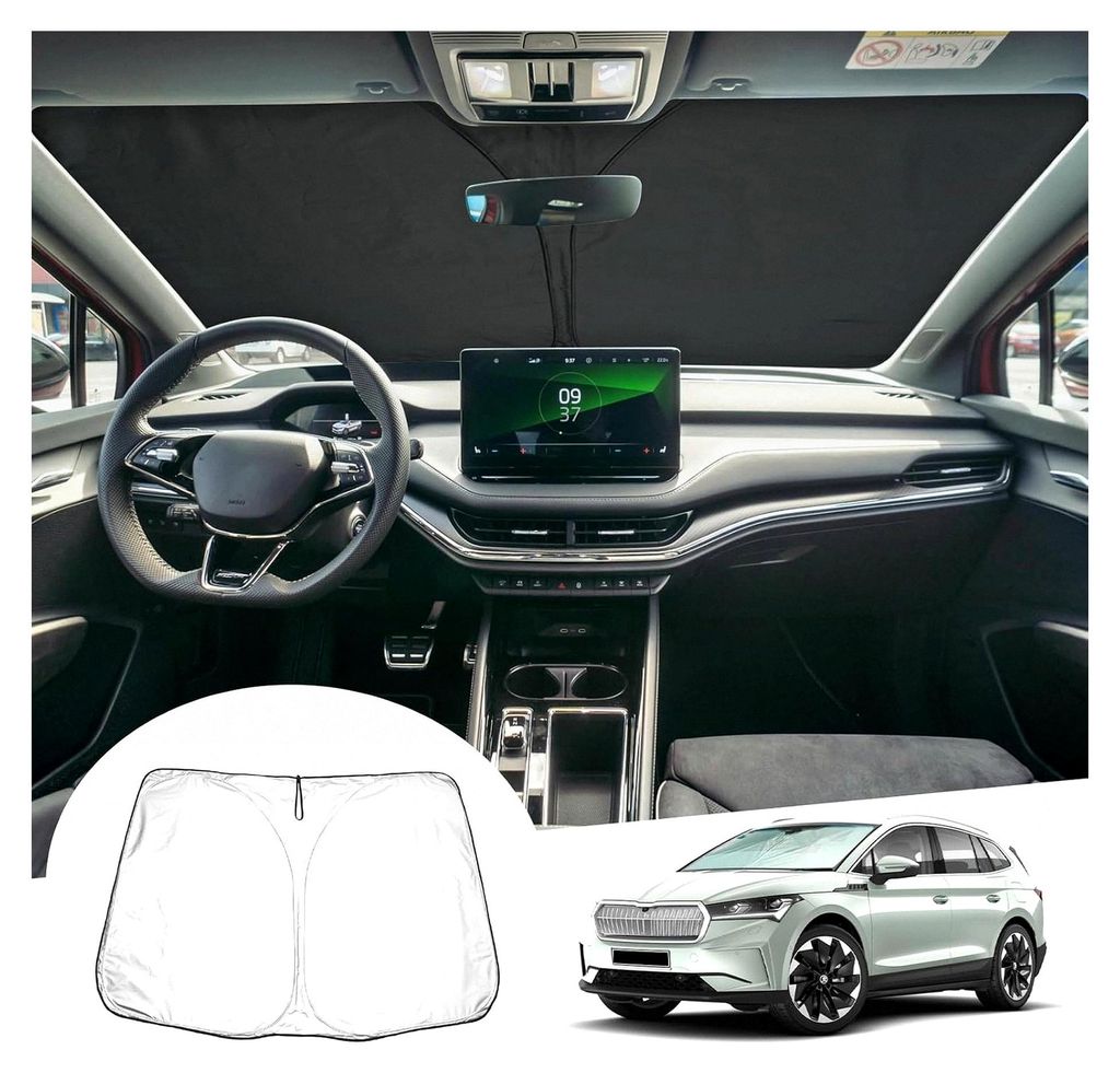 Sonnenschutz für Skoda Enyaq iV 2021-2024 2025 für die Frontscheibe innen