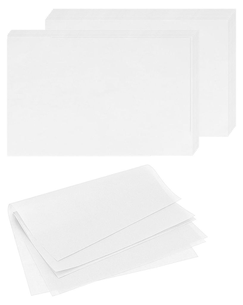 500 Blatt Backpapier, rechteckig, 25 x 35 cm, Pergamentpapier, fettdichtes Papier, Antihaft-Backpapier, weiß, fettdichtes Backpapier für die Fein...