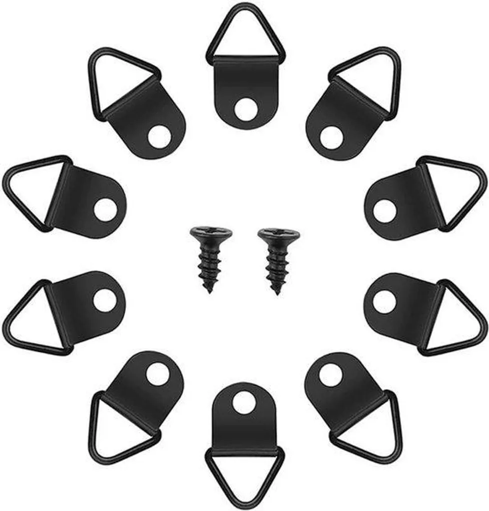 Crochets muraux anneau en D en acier pour fixation de miroirs