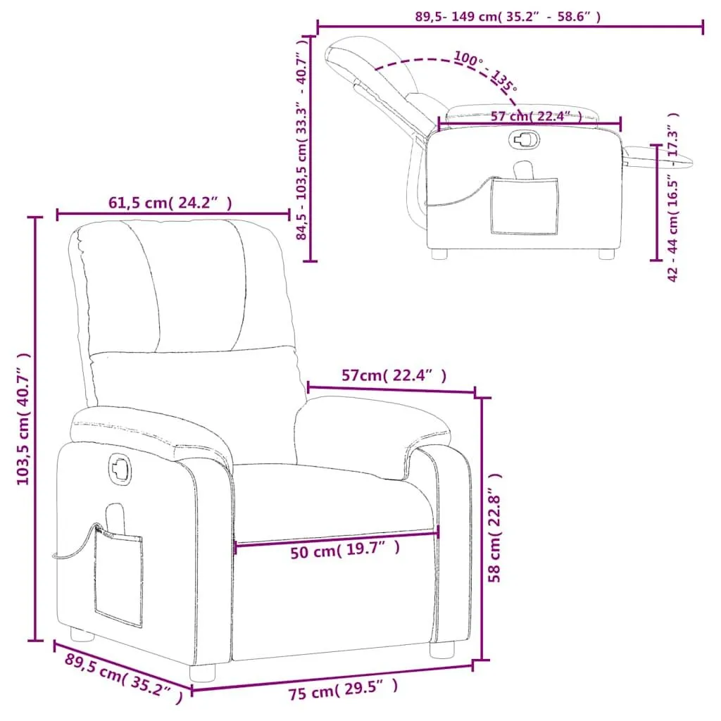 Fauteuil de massage Beige Microfibre - Design ergonomique et relaxant - 8