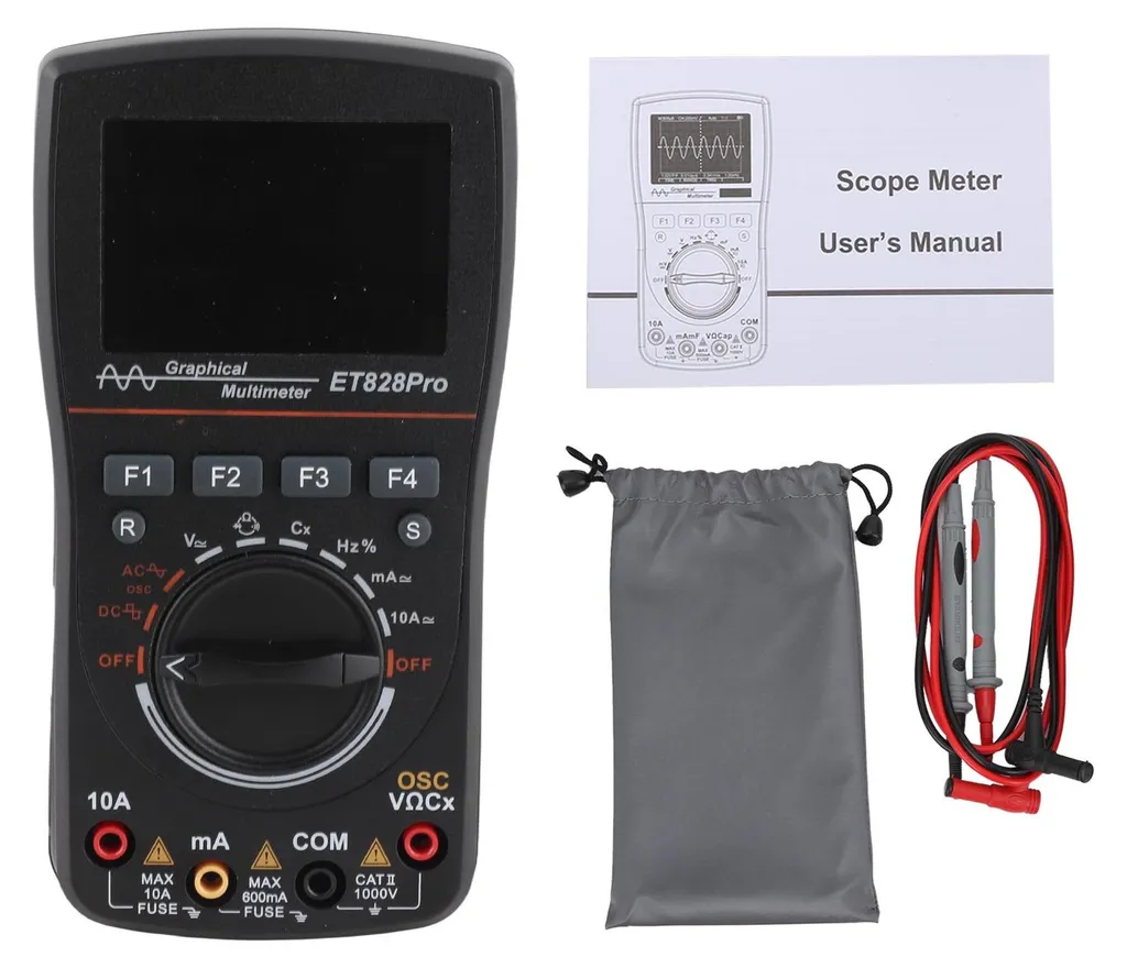 Oscilloscope Numérique Portable ET828 Pro Haute Précision 1 MHz 2,5 MSPS