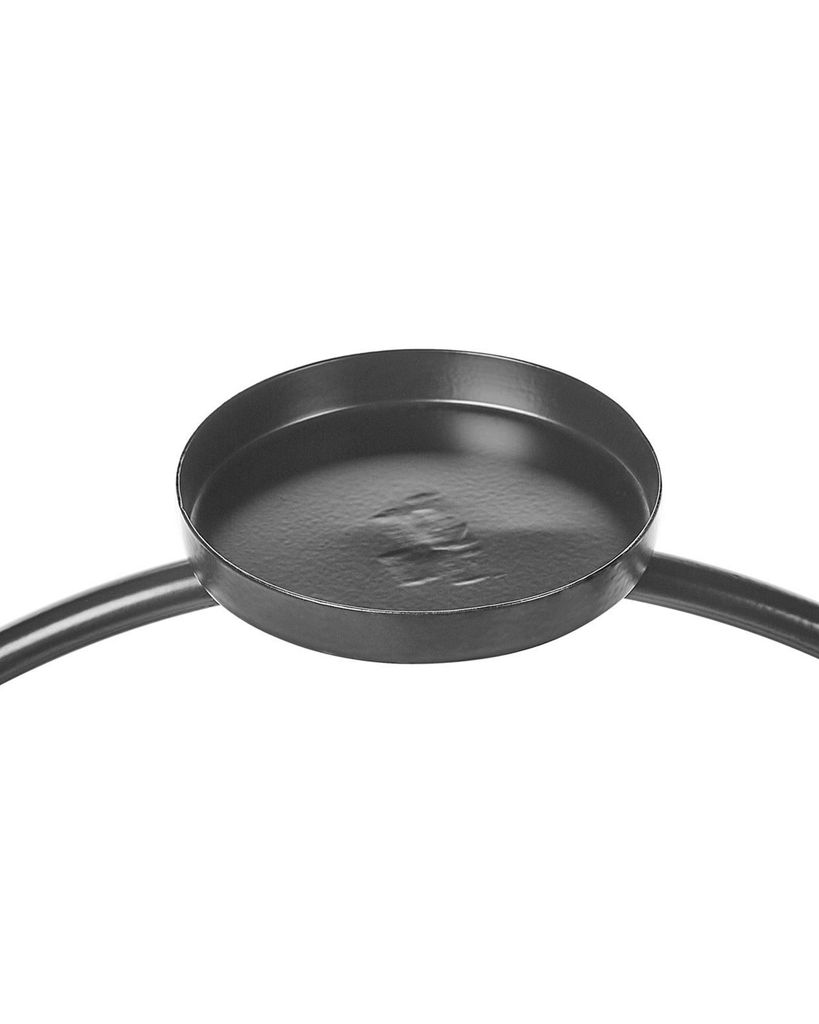 BELIANI Kerzenständer Schwarz Metall 3-flammig Kreisform Produktbild 4