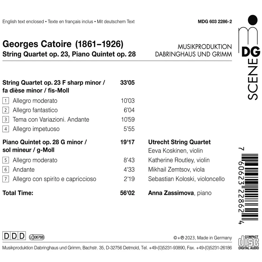 Interprétation de Musique de chambre : Utrecht String Quartet CD Audio - 2