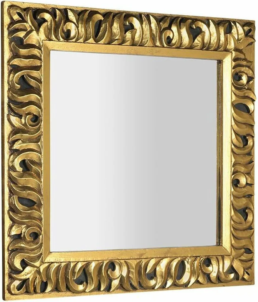 Miroir Zeegreas IN416 doré 90x90 cm : apportez lumière et style au mur