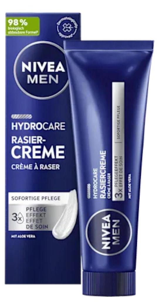 NIVEA HydroCare Rasiercreme, Rasierschaum, Männer, normale Produktbild 