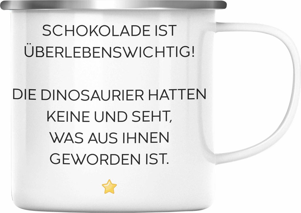 Trendation - Lustige Emaille Tasse mit Spruch für Frauen Männer Arbeit Büro Lustig Emaille Tassen Becher mit Sprüchen Kollegin Geschenk Sarkasm...