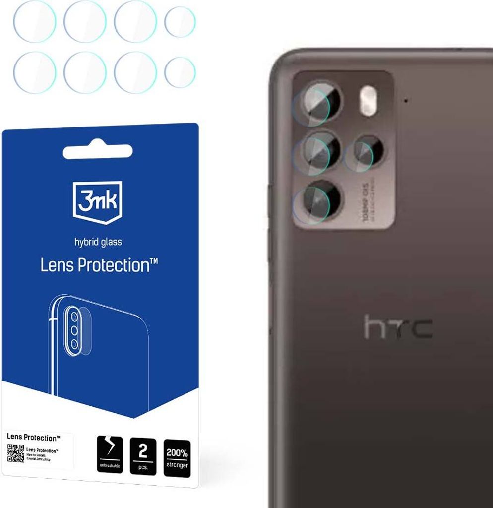 3mk Hybridglas Lens Protection für HTC U23 Pro  Kamera Produktbild 
